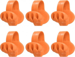 PATIKIL Kabelclips 6 St&uuml;ck Schreibtischkabelorganisator Drahthalter F&uuml;r Kabel Telefonladeger&auml;t USB-Kabel Nachttisch Homeoffice Auto Orange