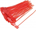 hankekaart 50 tk 6" kaablisidemed Label Self Locking Nailon Punane