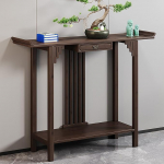Konsolentisch aus Bambus mit Schublade, Schmaler Flurtisch im Chinesischen Vintage-Stil mit Ablage f&uuml;r Wohnzimmer, Eingangsbereich, Flur(100x31x83cm/39x12x33in)