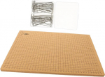 STOBAZA Makramee Cork Board koos T Pins valmistatud roostevabast terasest korduvkasutatav Craft Board k&auml;ev&otilde;ru Knoting DIY Knoting Craft Board ehtekunsti tegemiseks ja meetmed