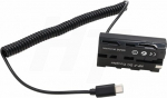 Kaameramonitor USB Type C ja NP-F970 F570 F550 Dummy aku alalisvoolu&uuml;hendaja toiteallikas Atomos Shogun Inferno Ninja jaoks