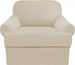 Komplekt 2 diivanikatted, Stretch tugitool, diivanikatted T padjadele, diivanikatted, pehmed m&ouml;&ouml;blikatted individuaalsete T-patjade istmekattedega (Natural, tool)