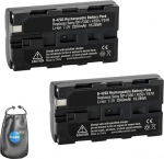 Amsahr Digital Camera and Camcorder Replacement Battery for Sony NP-F550, NP-F330, NP-F570 Pack-2 - Includes Lens Accessories Pouch, B-NPF550-2CT