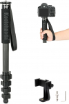 Koolehaoda Camera Monopod 65-tolline s&uuml;sinikkiust monopood Kaasaskantav reisimine Unipod Pole kaamera ja nutitelefoni jaoks metallist Quick Release Kompaktne disain Lihtne kaasas kanda