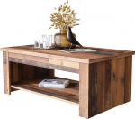 Newfurn kohvilaud betoonist tumehall vanast puidust elutoa laud Vintage Industrial - 110 x 45,7 x 65 cm (B x K x S) - Country House Style diivanilaud - elutuba