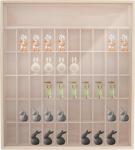 Rippuv vitriinkapp Klaasist puidust vitriinkapp Rippuv 50 x 78 x 9,4 cm Klaasist ustega kapp Kollektsion&auml;&auml;ride vitriinkapp Puidust vitriinkapp 7 tasandit Vitriinkapp Multiplex