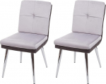 Mendler 2 s&ouml;&ouml;gitoa tooli HWC-G48 K&ouml;&ouml;gitooli polsterdatud tool lamamistool Faux Leather Velvet FSC&reg; sertifitseeritud - Hall