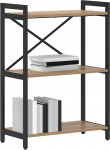 vidaXL Artisan Oak Bookcase, 60 x 30 x 83 cm, puukomposiit, reguleeritavad jalad, mitmeastmeline statiiv, t&ouml;&ouml;stuslik riiul, hoiukapp, elutoa korraldaja, praktiline riiulihoidja