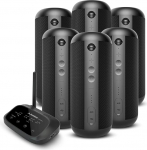 Avantree Harmony 2 juhtmevaba stereos&uuml;steem mitmele ruumile ja v&auml;litingimustes toimuvatele pidudele, 1 saatja ja 6 kaasaskantavat Bluetooth-k&otilde;larit