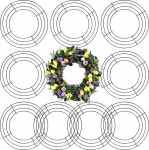 ZOENHOU traat p&auml;rg raam metallist lill traat p&auml;rg r&otilde;ngad &uuml;mmargune traat p&auml;rg ornament Valentine's Day Party aed kaunistus roheline Pack of 10
