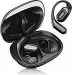 Open Ear Kopfh&ouml;rer mit B&uuml;gel: Sport Bluetooth Kopfh&ouml;rer Noise Cancelling Mikrofon IPX7 wasserfest 40H Spielzeit f&uuml;r Runners/Cyclists/Gym/Workout - Schwarz