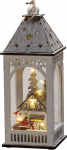 Konstsmide 3270-210 LED puust latern majaga, valge, 6h taimer, 8 sooja valget dioodi, patarei, siseruumides, akutoitega.