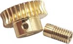 Kupfer-Turbinen-Schneckenradsatz mit einem Verh&auml;ltnis von 1:45, 0,5 m, 20 mm lange Turbinenwelle, 0,5 Modul, 45 Z&auml;hne, 5 mm Bohrung, Schneckenradritzel Eingriffswinkel(3.17mm bore rod)