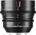7artisans 35 mm T2.0 Large Aperture Full Frame Cine Lens Compatible with Canon R-Mount, Manual Focus Low Distortion Cinema Lens Mirrorless Cameras for Canon R RP R5 R6, Black