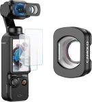 CAMOLO Magnetic Wide Angle Lens for DJI Osmo Pocket 3, Wide Angle Lens, Magnetic Mount, Multi-Coated HD Optical Glass, Extended Field of View of 112&deg; Action Camera Lens