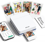 Nelko fotoprinter PP01 V&auml;rviline kaasaskantav mini fotoprinter nutitelefonile koos 20 fotopaberiga, tindiprinter, kleepuv tagak&uuml;lg iOS ja Android, l&otilde;bus redigeerimisrakendus, valge