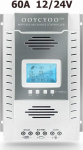 SolaMr 60A MPPT p&auml;ikeselaadimise kontroller 12V/24V intelligentne p&auml;ikesepaneelide aku laadimiskontroller koos LCD-ekraaniga ja kahekordse USB-pordiga - K60A