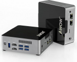 AWOW Mini PC Windows 10 Pro 6GB DDR4 128GB SSD mikroarvuti, Celeron J3455 4K HD/2.4G+5G WiFi/Dual LAN/BT 4.2/HDMI*2 AK34