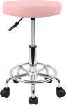 KKTONER Rullikoht, reguleeritava k&otilde;rgusega, p&ouml;&ouml;ratav, kunstnahast, kontoritool, roosa
