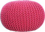 Fernish Decor &uuml;mmargune Pouf Ottoman K&auml;sitsi kootud puuvillane Pouf jalatoe, jalahoob, kootud Bean Bag, p&otilde;randatool magamistuppa, elutuppa, tuppa, aktsent iste (Hot Pink, 50 x 50 x 35 cm)