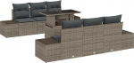 Rantry 7-osaline aia diivan komplekt koos pehmendusega Hall Poly Rattan Garden Lounge Model3349105