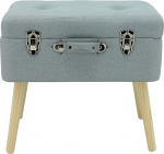 Happy Home Company 12077 Stool Chest Bedside Table Polsterdatud st&auml;kk kirstu st&auml;kk hoiukambriga Ottomani Case Design Cotton / kangas Hall