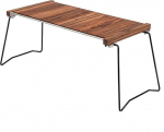Massiivpuidust kokkupandav telkimislaud roostevabast terasest raamiga - mitmek&uuml;lgne piknikulaud grillimiseks, rannareisiks ja muuks - kerge ja lihtne kokku panna.
