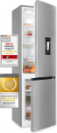 Exquisit Fridge-freezer combination KGC265-70-NF-WS-040C inoxlook | 251 L volume | cool freezer combination no-frost | water dispenser | freestanding fridge freezer combination