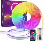 LUXONIC Neon LED ribad 10 m, Bluetooth RGB LED ribad, App Control, kaugjuhtimispuldiga, IP65 veekindel paindlik neoon LED ribad, neoon LED tuled DIY dekoratsioon m&auml;nguruumi, TV, peo ja magamistoa jaoks