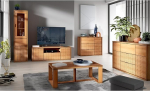 Living Room Furniture Set 5-Piece Chest of Drawers Sideboard Lowboard Display Cabinet Coffee Table Living Room Cabinet Modern in Oak