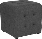 Flash Furniture Avendale Upholstered Stool in Dark Grey Fabric