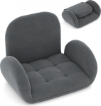 COSTWAY p&otilde;randatool reguleeritava seljatoe ja k&auml;etoega, kokkupandav Bond diivan, p&otilde;randatool pehmendatud istmega, meditatsioonitool, l&otilde;&otilde;gastav tool m&auml;ngimiseks, lugemiseks ja mediteerimiseks, hall