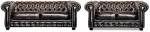 Vente-unique - Chesterfield komplekt 3+2 - Buffalo nahk - pruun - Brenton