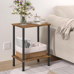 YUFAM k&uuml;ljelaud, v&auml;ike k&uuml;ljelaud, 2-tasandiline &ouml;&ouml;kapp koos riiuliga, diivanilaua &ouml;&ouml;kapp v&auml;ikestesse ruumidesse elutoas, magamistoas, kontoris, tugev raam, lihtne kokkupanek, maal&auml;hedane pruun