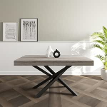 VE.CA. Polynesia pikendatav laud pikendusuksega, must terasraam, puidust lauaplaat 160 x 90 cm, k&otilde;rgus 77 cm, pikendatav kuni 280 cm, saadaval 10 erinevas v&auml;rvitoonis (Vintage Oak).