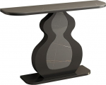 Generisch Moderner Konsolentisch in Marmoroptik, schmaler Beistelltisch f&uuml;r Eingangsbereich oder Wohnzimmer, einzigartiges Gestelldesign, 100 cm Langer Beistelltisch hinter dem Sofa (Schwarz)
