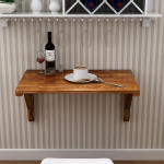 Klappbarer Wandtisch f&uuml;r kleine R&auml;ume, Eckschreibtisch, Arbeitsplatz, Home Office, 60 x 40 cm, 70 x 50 cm, 80 x 60 cm