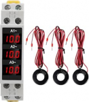 3-faasiline DIN r&ouml;&ouml;bastee voltmeeter ampermeetri AC 80-500V 1-100A digitaalne energiam&otilde;&otilde;tja 3 anduriga pinge voolu m&otilde;&otilde;tja voolu tester voolu tester, vaikimisi, digitaalne