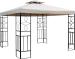 BEIGE Hot-Stock ROMANTIKA Veekindel Gazebo Marquee metallist koos katusega peotelkiga