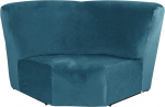 Stretch Corner Sofa Cover 1 Piece Velvet Corner Couch Cover Sofa Cover Sectional Lounger One Piece Sofa Slipcover L Shape Sofa Couch Additional Seat Soft with Elastic Bottom Peacock Blue