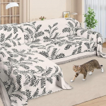 ALIECOM Boho Couch Covers for Sectional Sofa, 2 Pieces Thick Chenille Sofa Cover L Shape Washable Reversible Couch Cover Sofa Slipcovers Pet Dog Furniture Protector (XL, Fashion Black)