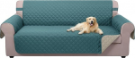 U-NICE HOME Gro&szlig;er Sofabezug, wendbar, Couchbezug f&uuml;r Hunde, mit elastischen B&auml;ndern, wasserabweisend, M&ouml;belschutz f&uuml;r Haustiere, Couchbezug f&uuml;r 4 Kissen, Couch (&uuml;bergro&szlig;es Sofa, Blau/Beige)