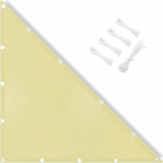 IOAOI Sun Shade Sail veekindel 3X3X4.24M &otilde;ige kolmnurk 95% UV-blokk koos tasuta k&ouml;ie p&auml;ikesekaitse p&auml;ikesekaitsega Markiisikatus v&auml;litingimustes aia Patio &otilde;ue muru Pergola Carport Off-White'ile