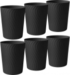 YGJT v&auml;ike pr&uuml;gikast, 6 Pack 5L Slim pr&uuml;gikast &uuml;mmargune pr&uuml;gikast plastist pr&uuml;gikast k&ouml;&ouml;gi magamistoas magamistoas kontoris elutuba uuring kompakt ruumid (must)