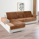 Deep Dream Sectional Diivan Covers, Velvet Diivan Covers M&ouml;&ouml;bli kaitsja Libisematu Diivan Covers koertele kassidele lastele 28 x 70 tolli, Light Coffee (M&uuml;&uuml;akse &uuml;he t&uuml;ki kohta / mitte k&otilde;ik komplektid)