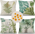 Cirzone padjakate 45 x 45 cm, 4 &otilde;uepadja komplekt, ilmastikukindel linane, Boho dekoratsioon elutuppa, aeda, r&otilde;dule.