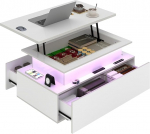 Kohvilaud reguleeritava k&otilde;rgusega Valge k&otilde;rgl&auml;ikega kohvilaud kokkupandav koos hoiuruumiga Kaasaegne elutoa laud reguleeritava k&otilde;rgusega koos hoiuruumiga V&auml;ike k&uuml;lglaud elutoa laud elutoa laud