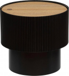 Atmosphera Enola kohvilaud koos hoiuruumiga, must, l&auml;bim&otilde;&otilde;t 38,5 x k&otilde;rgus 35 cm, laudaplaat puidu v&auml;limusega, sooniline disain, elutuppa, magamistuppa, k&uuml;ljelauaks