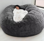 Giant Bean Bag Cover, kohev ja pehme, t&auml;iskasvanutele (ilma t&auml;idiseta), elutoa m&ouml;&ouml;bel, pidu, pestav, Bean Bag, Pear, diivanikate - (v&auml;rv: tumehall, suurus: 6FT)