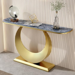 Generisch Rustic Modern Console Table 100cm - metallist raamiga diivanilaud, stiilne koridorilaud fuajeesse ja elutuppa, elegantne m&ouml;&ouml;bel kodukujunduseks.